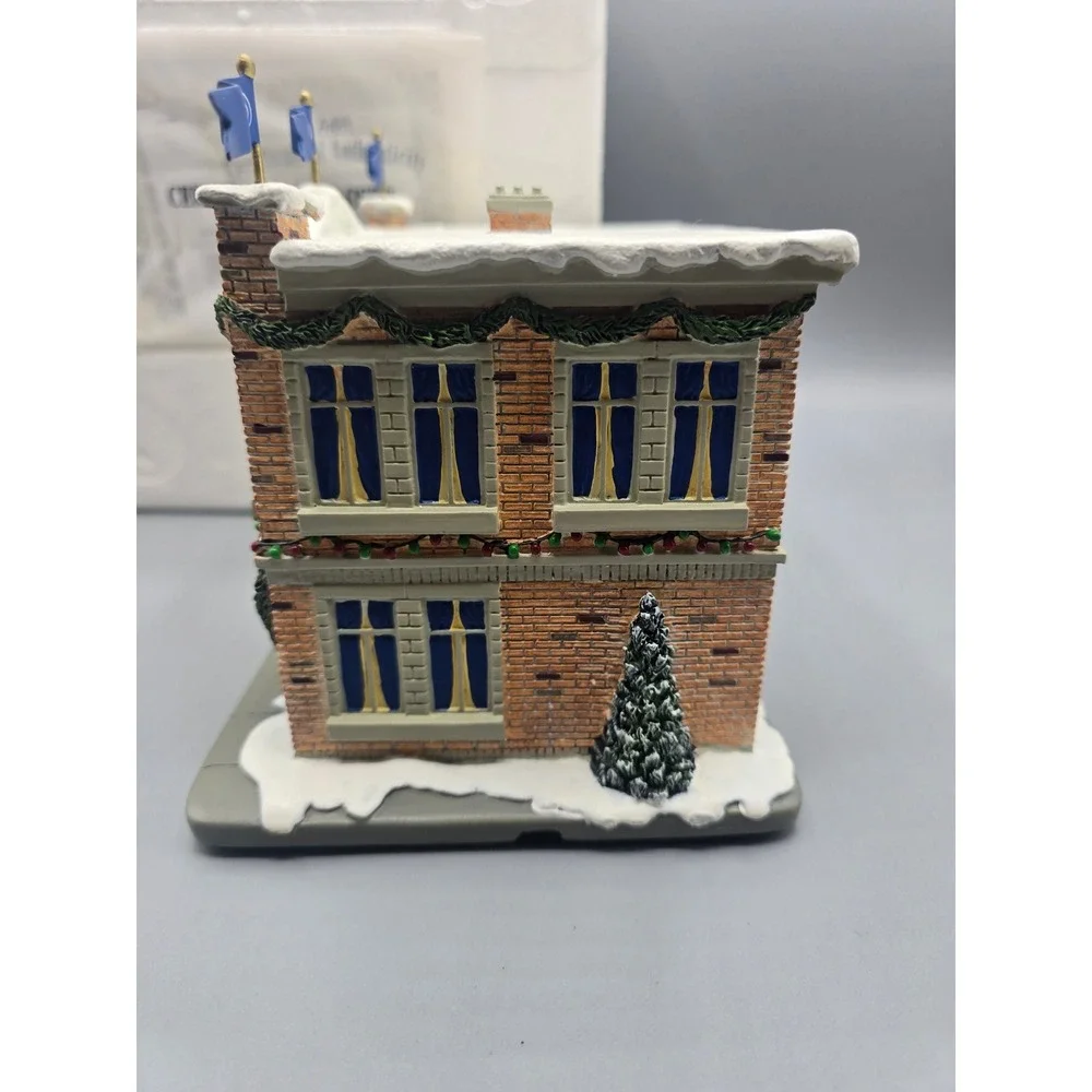 Hawthorne Village Chicago Cubs Barber Shop Christmas Village Wrigley Lighted COA
